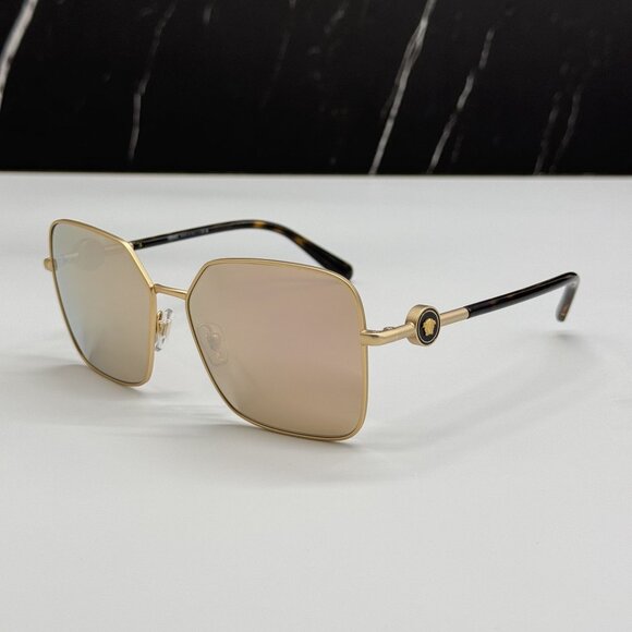 NEW VERSACE VE2227 1410/5A SUNGLASSES MOD 2227 GOLD WOMEN EYEWEAR VE2227 14105A main image 4
